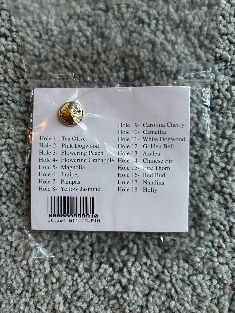 Masters 2001 Commemorative Pin - Picture 2 of 2